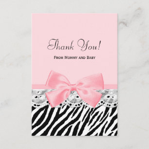 Cartão De Agradecimento Obrigado do bebê você pica o impressão da zebra