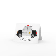 Obrigado do carro de polícia você