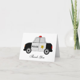 Cartão De Agradecimento Obrigado do carro de polícia você