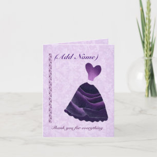 Cartão De Agradecimento Obrigado do casamento da dama de honra você -