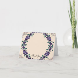 Cartão De Agradecimento Obrigado do casamento da grinalda da vinha você