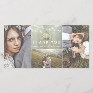 Cartão De Agradecimento Obrigado do casamento da lanterna e da respiração