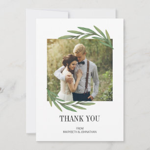 Cartão De Agradecimento Obrigado do casamento das hortaliças da aguarela