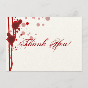 Cartão De Agradecimento Obrigado do casamento do Dia das Bruxas do vampiro