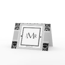 Obrigado do damasco do monograma você