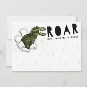 Cartão De Agradecimento Obrigado do dinossauro do estrondo do partido voc