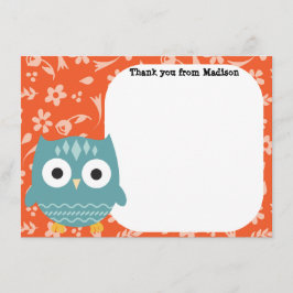 Cartão De Agradecimento Obrigado do ecrã plano das crianças você carda a