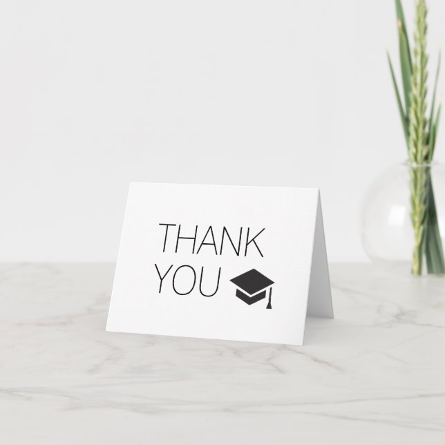 Cartão De Agradecimento Obrigado Do Formando (Frente)