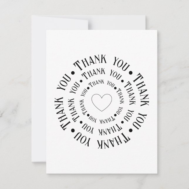 Cartão De Agradecimento "Obrigado do fundo do meu coração" (Frente)