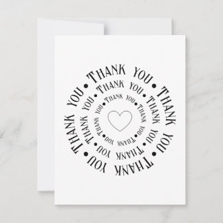 Cartão De Agradecimento "Obrigado do fundo do meu coração"