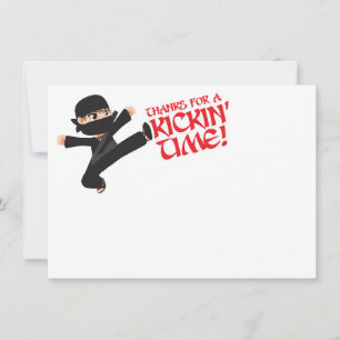 Cartão De Agradecimento Obrigado do karaté do guerreiro de Ninja você