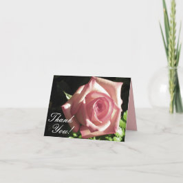Cartão De Agradecimento Obrigado do rosa do rosa você Notecard