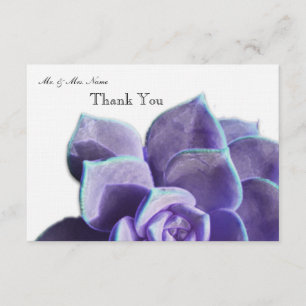 Cartão De Agradecimento Obrigado do Succulent do Lilac você