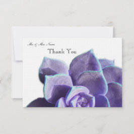Cartão De Agradecimento Obrigado do Succulent do Lilac você