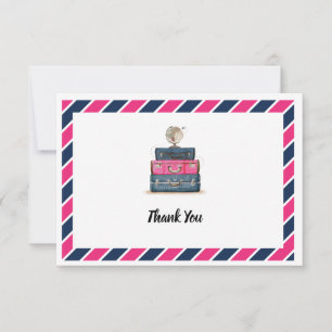 Cartão De Agradecimento Obrigado do viagem você senhorita à Sra. Marinho