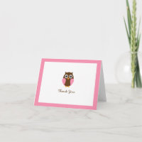 Obrigado dobrado da coruja costume cor-de-rosa