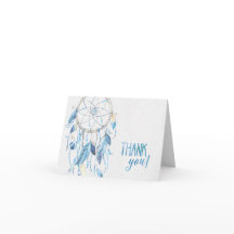 Obrigado dobrado Dreamcatcher azul você