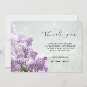 Cartão De Agradecimento OBRIGADO dos Lilacs da flor da simpatia VOCÊ FOTO