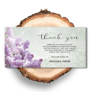 Cartão De Agradecimento OBRIGADO dos Lilacs da flor da simpatia VOCÊ FOTO