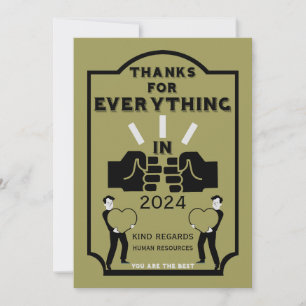 Cartão De Agradecimento Obrigado Dos Recursos Humanos