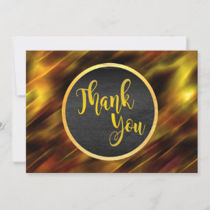 Cartão De Agradecimento Obrigado Dourado Brilho De Casamento De Glitter