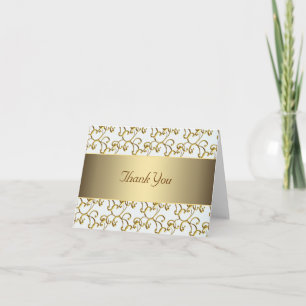 Cartão De Agradecimento Obrigado Dourado do redemoinho Dourado você