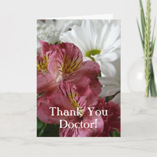 Cartão De Agradecimento Obrigado Doutor Bonito Floral/Personalize