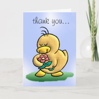 Cartão De Agradecimento Obrigado, Duck Card