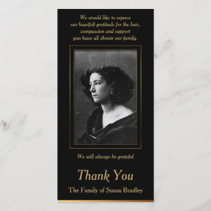 Cartão De Agradecimento Obrigado elegante da simpatia da foto você com