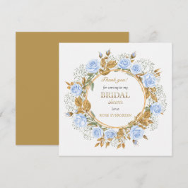 Cartão De Agradecimento Obrigado Elegantes Rosas Azul Poeirento Respiração