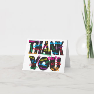 Cartão De Agradecimento Obrigado em toda a língua