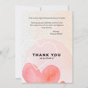 Cartão De Agradecimento Obrigado Enfermeiras