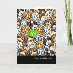 Cartão De Agradecimento Obrigado engraçado você dos cães de Cockapoo do