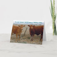 Obrigado engraçado você - humor animal da vaca