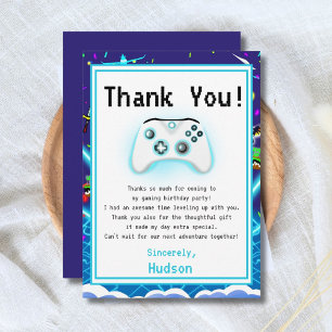 Cartão De Agradecimento Obrigado Epic Gamer Birthday Crítico Hit!