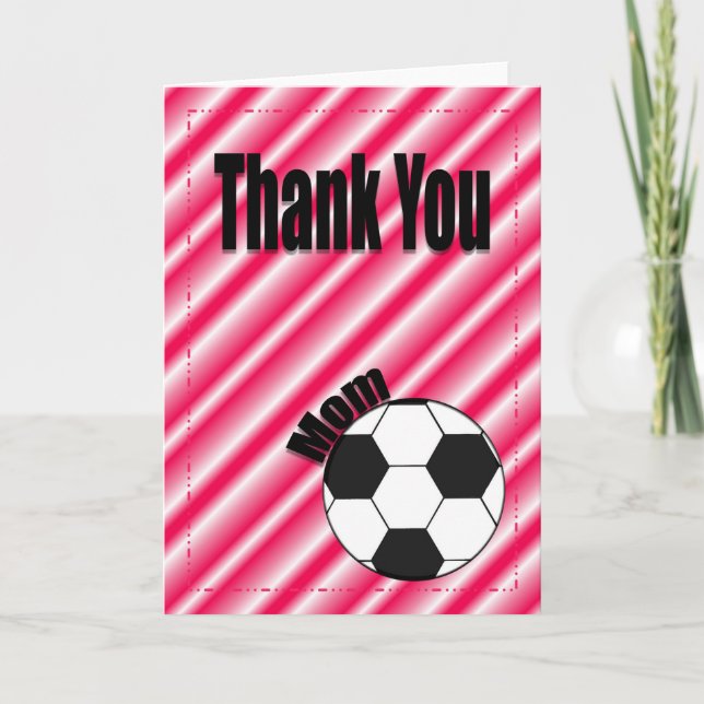 Cartão De Agradecimento Obrigado Equipe de futebol - Mãe Card (Frente)