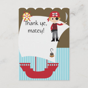 Cartão De Agradecimento Obrigado esclarecido feito sob encomenda do pirata