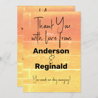 Cartão De Agradecimento Obrigado Espaço pela Mensagem de Verão de Pêssego