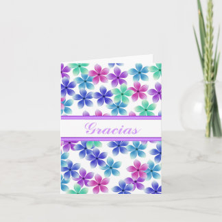 Cartão De Agradecimento Obrigado espanhol com vazio para dentro