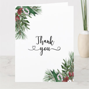 Cartão De Agradecimento Obrigado Evergreen