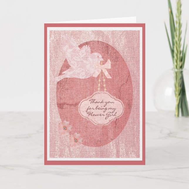 Cartão De Agradecimento Obrigado festa de casamento do florista (Frente)