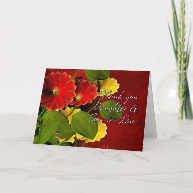 Cartão De Agradecimento Obrigado Filha e genro (Frente)