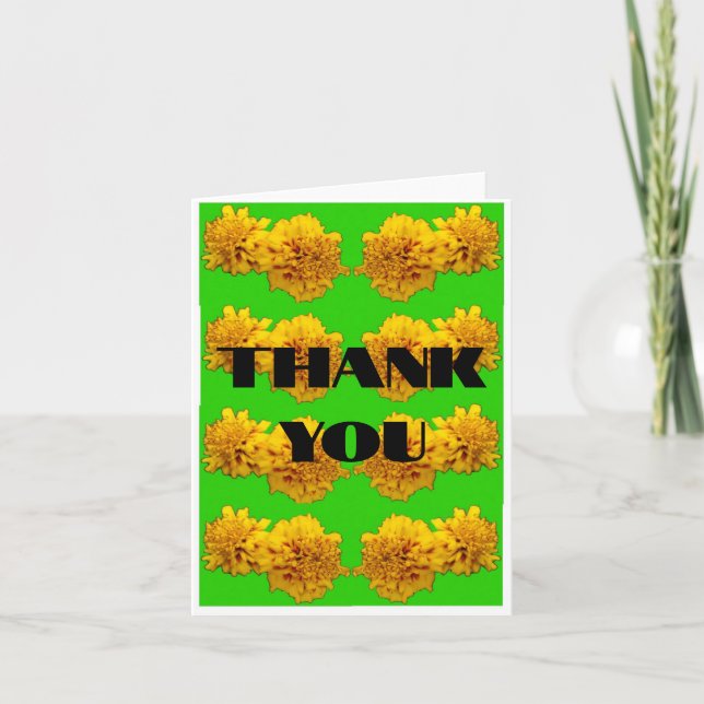 Cartão De Agradecimento obrigado, flor (Frente)