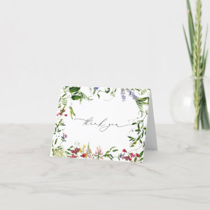Cartão De Agradecimento Obrigado Flor Silvestre de Verão