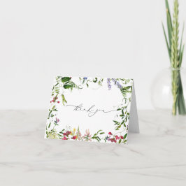 Cartão De Agradecimento Obrigado Flor Silvestre de Verão