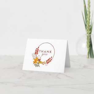 Cartão De Agradecimento OBRIGADO   Flora de Outono