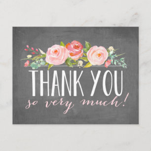 Cartão De Agradecimento Obrigado floral de   você