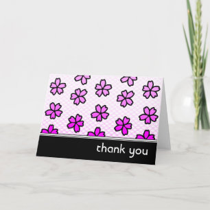 Cartão De Agradecimento obrigado : floral retrô :