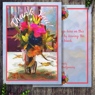 Cartão De Agradecimento Obrigado Flores do Amor PM0001