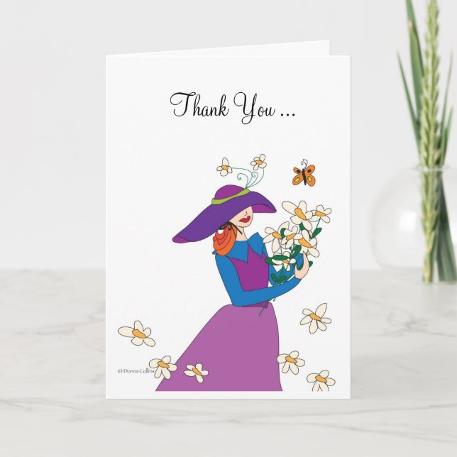 Cartão De Agradecimento Obrigado, Flower Girl (Frente)